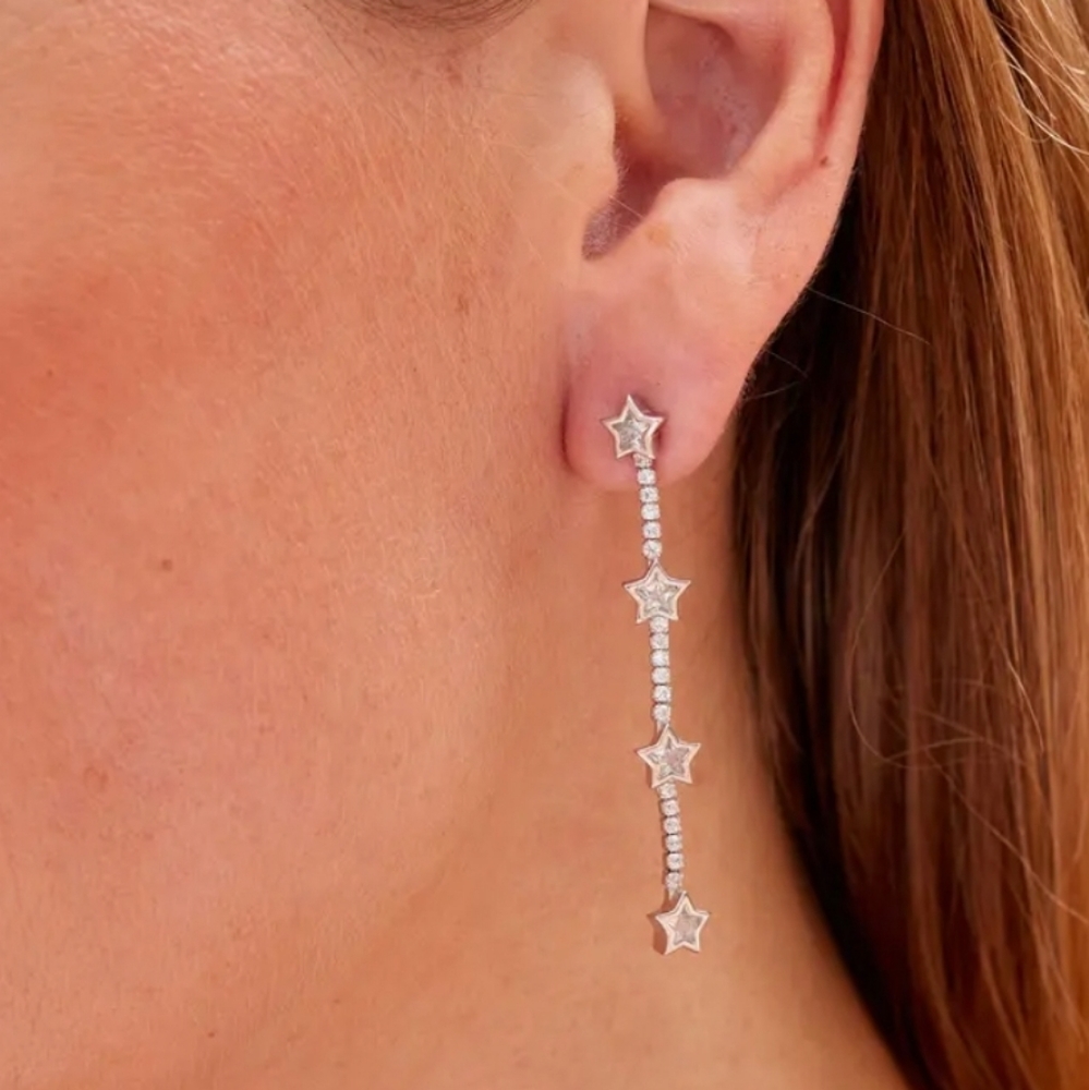 SAVVY CIE JEWELS  - Drop Star earrings
